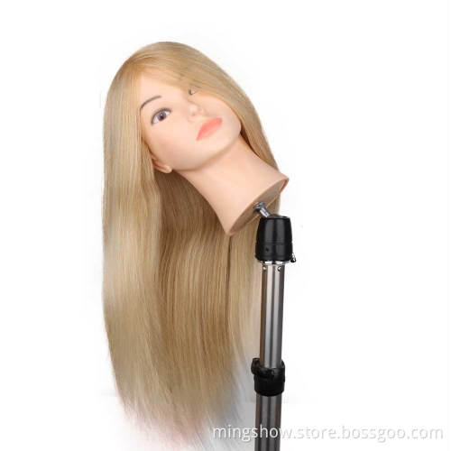 cosmetology 100% human hair mannequin dummy doll head african training head